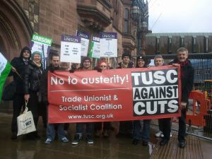 Coventry TUSC protesting against council cuts
